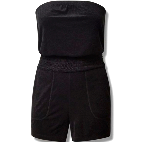 ❤️NWT TORRID PREMIUM SWIM COVER STRAPLESS TERRY ROMPER SHORTS COVER-UP PLUS SIZE - Picture 8 of 11